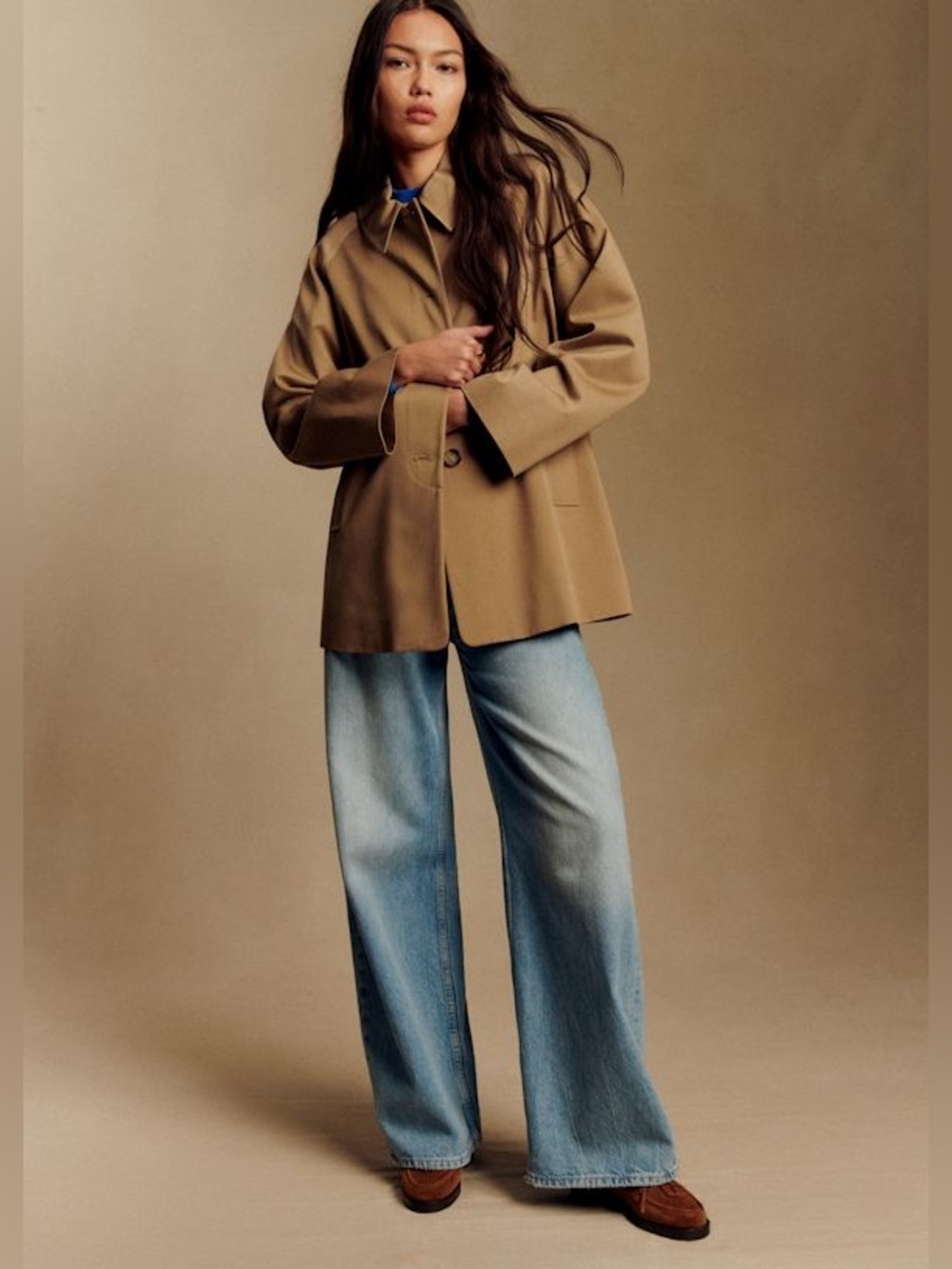 Sézane Camel Carter Jacket 36 NWT